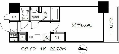 プレサンス梅田北オール【3階】の間取り