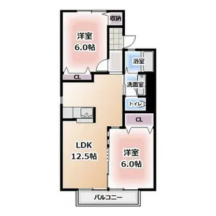 サニーヒルズ坂巻【102号室】の間取り