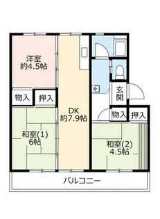 UR金剛【3510305号室】の間取り