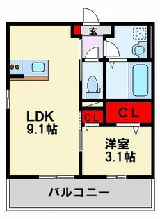 Fuga陣山【1階】の間取り