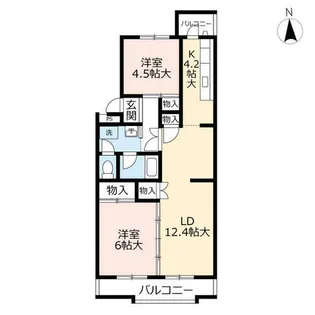 URもりつね【0090103号室】の間取り