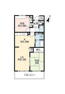 URアルビス五月ヶ丘【1110207号室】の間取り