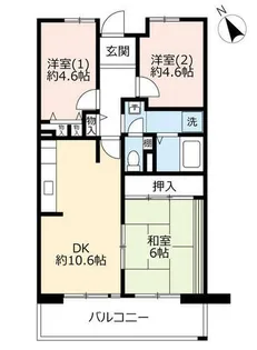 URアーベイン東三国【0090504号室】の間取り