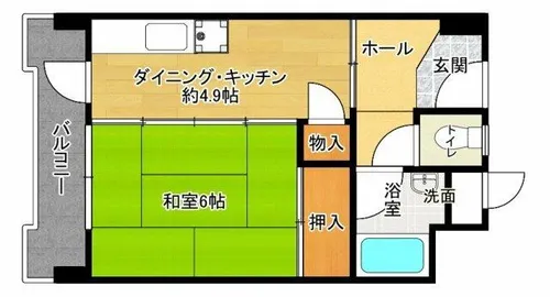花山東団地【7階】の間取り