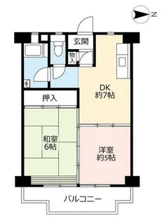 UR中丸【0011304号室】の間取り