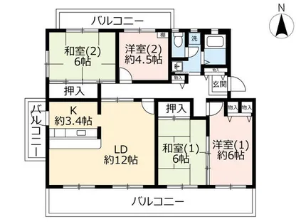 UR高の原駅東第2【0140404号室】の間取り