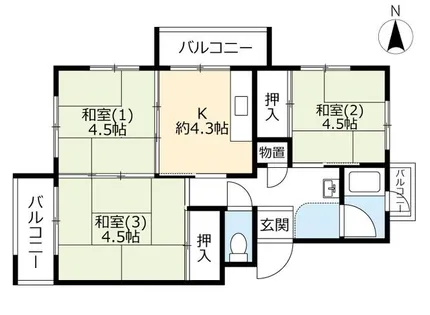 UR向ヶ丘第二【0760401号室】の間取り