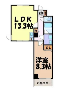 ヴァンキッシュ【9階】の間取り