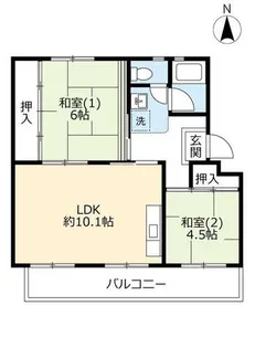 UR男山【A450401号室】の間取り