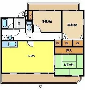 ウイング95【3階】の間取り