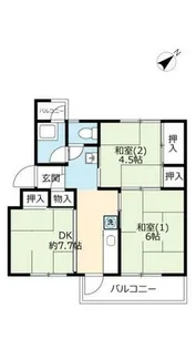 UR助松【0320303号室】の間取り