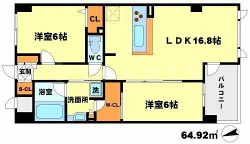 Y’sCourt千里山【3階】の間取り