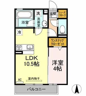 グレース川八【1階】の間取り