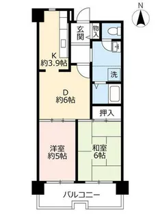 URエルト桜井【0000506号室】の間取り