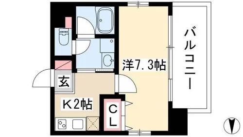 ブルームライフ新栄(旧 クレジデンス新栄)【0806号室】の間取り