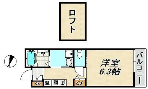 tentree神戸長田【2階】の間取り