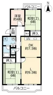 UR藤沢台第三【3120104号室】の間取り