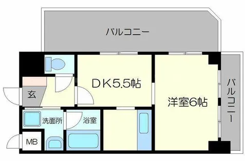 フローライト緑地公園【5階】の間取り