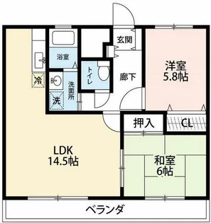 愛知県岡崎市六名本町【マンション】の間取り