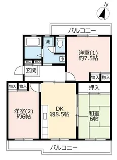 UR馬見南6丁目【0010403号室】の間取り