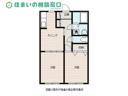 愛知県岡崎市福岡町字天白【アパート】の間取り