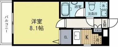 Fパルク県庁前【11階】の間取り