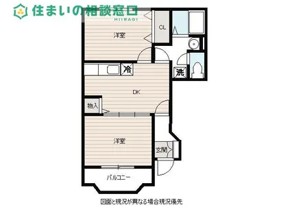 愛知県岡崎市洞町字本郷【アパート】の間取り
