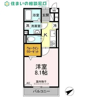 愛知県岡崎市土井町字藤ノ木乙【アパート】の間取り