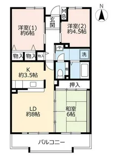 UR奈良・学園前【00A0109号室】の間取り