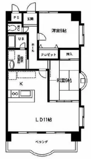 プランドール ONE【201号室】の間取り