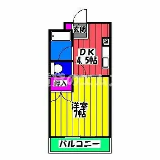 シャンテ八尋【3階】の間取り