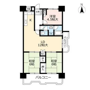 UR金田一丁目第2【0011101号室】の間取り