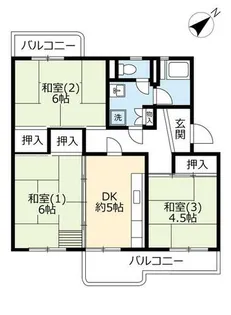 UR洛西新林北【0120301号室】の間取り