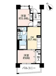 URフレール六甲桜ヶ丘【0000307号室】の間取り
