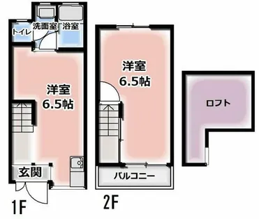 大阪府四條畷市江瀬美町【テラスハウス】の間取り
