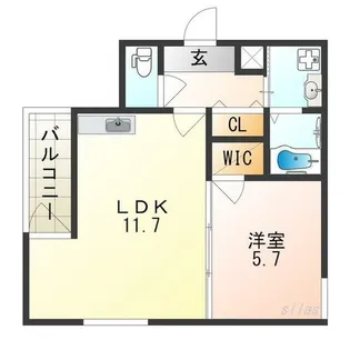 フジパレス西住之江Ⅲ番館【2階】の間取り