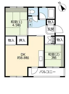 UR平城第二【0340503号室】の間取り