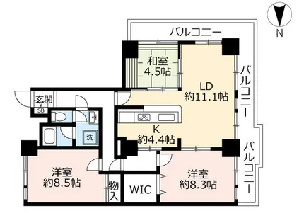 URアーバニア千代田【0002113号室】の間取り