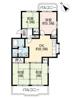 UR志徳【0330501号室】の間取り