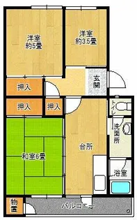 花山東団地【11-108号室】の間取り