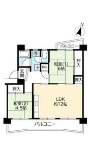 UR中山五月台【0150503号室】の間取り