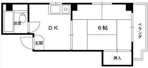 デイム香里β【102号室】の間取り