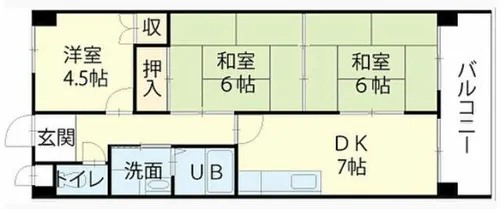 ロイヤルコーポ西明石【102号室】の間取り