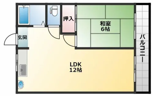 パル恵我之荘【4階】の間取り