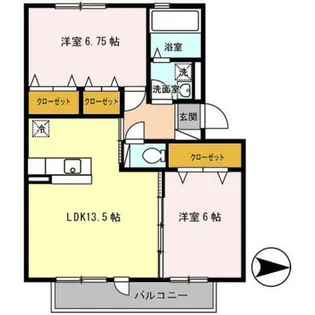 ラ・プリティモエ【3階】の間取り