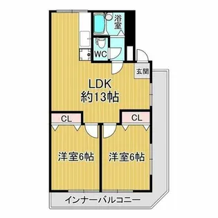 リアライズ自由ヶ丘【3階】の間取り