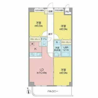 グランドソレーユ【1階】の間取り