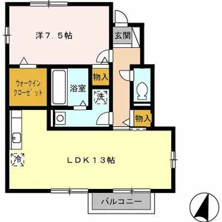 ファミリア矢戸【1階】の間取り