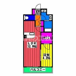 スタンドリバーしののめ【307号室】の間取り