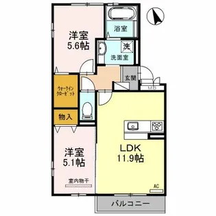 シャルマン【2階】の間取り